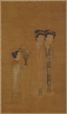 Court ladies and attendant, Ming dynasty, 16th century. Creator: School of Tang Yin