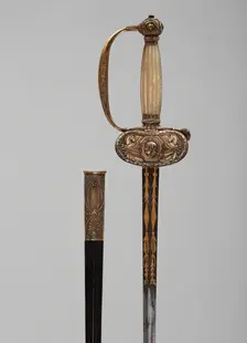 Court Sword and Scabbard, Paris, c. 1810. Creator: Martin-Guillaume Biennais