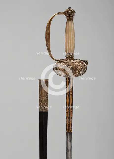 Court Sword and Scabbard, Paris, c. 1810. Creator: Martin-Guillaume Biennais.