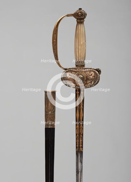 Court Sword and Scabbard, Paris, c. 1810. Creator: Martin-Guillaume Biennais.