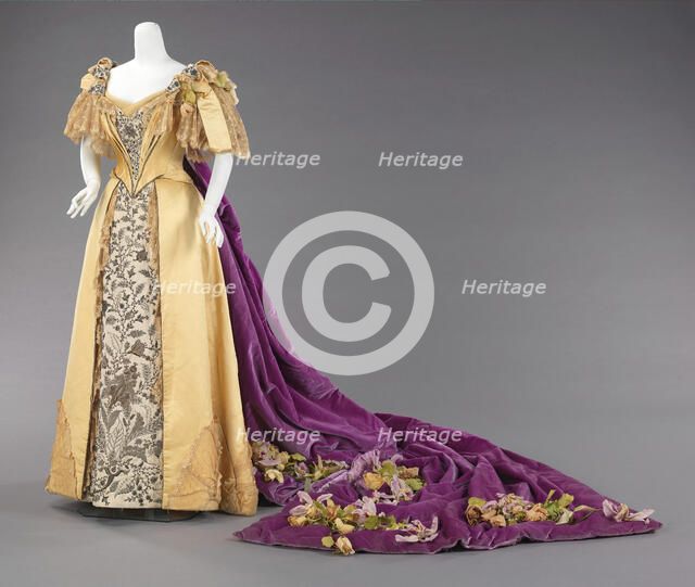 Court presentation ensemble, probably American, 1896. Creator: Unknown.