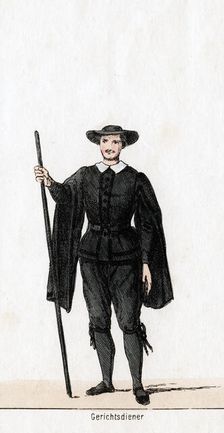 Court usher, costume design for Shakespeare's play, Henry VIII, 19th century