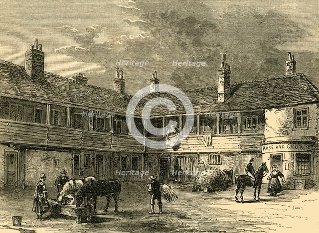 'Court-Yard of the "Rose and Crown", 1820', (c1876). Creator: Unknown.