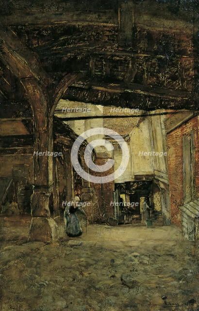 Courtyard, 1878. Creator: Rudolf Ribarz.