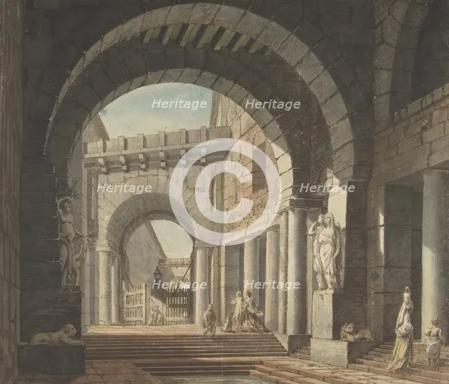 Courtyard, 18th century. Creator: Anon.