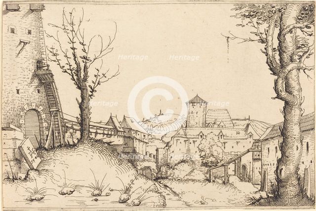 Courtyard of a Castle, 1546. Creator: Augustin Hirschvogel.