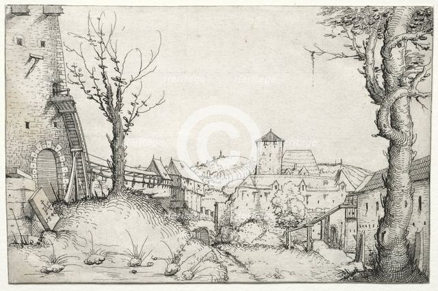 Courtyard of a castle, 1546. Creator: Augustin Hirschvogel (German, 1503-1553).