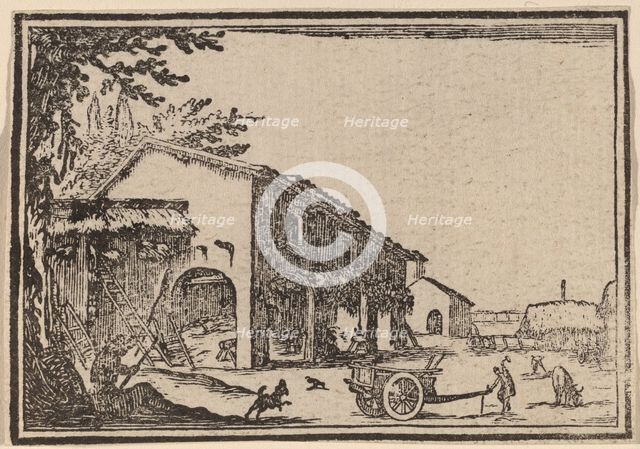 Courtyard of a Farm, 1621. Creator: Edouard Eckman.