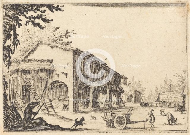 Courtyard of a Farm, c. 1617. Creator: Jacques Callot.