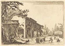 Courtyard of a Farm, c. 1622. Creator: Jacques Callot