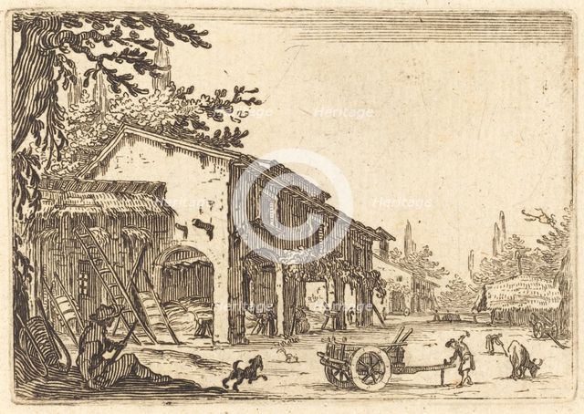 Courtyard of a Farm, c. 1622. Creator: Jacques Callot.