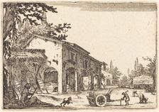 Courtyard of a Farm, c. 1622. Creator: Jacques Callot