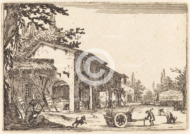 Courtyard of a Farm, c. 1622. Creator: Jacques Callot.