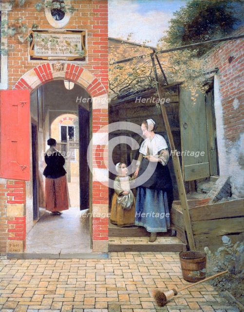 'Courtyard of a house in Delft', 1658. Artist: Pieter de Hooch