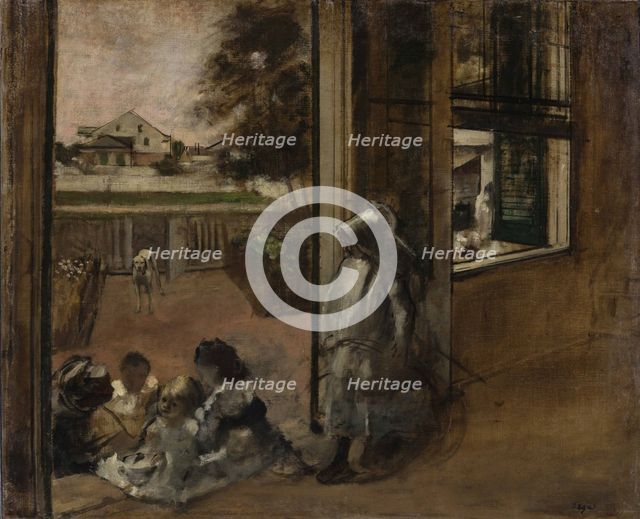 Courtyard of a House in New Orleans, 1872-1873. Creator: Degas, Edgar (1834-1917).