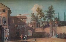 Courtyard of an Italian Villa c1700 (1935). Artist: Marco Ricci