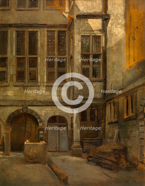 Courtyard of Antwerp Town Hall, c1860s. Creator: Jan August Hendrik Leys.