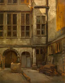Courtyard of Antwerp Town Hall, c1860s. Creator: Jan August Hendrik Leys