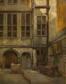 Courtyard of Antwerp Town Hall, c1860s. Creator: Jan August Hendrik Leys