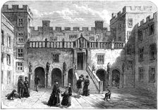 Courtyard of Chillingham Castle, Northumberland, 1872. Creator: Unknown