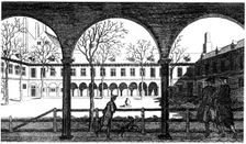 Courtyard of Gresham College, London, 18th century. Creator: Unknown