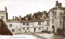 Courtyard of Haddon Hall, near Bakewell, Derbyshire, c1918. Creator: Unknown