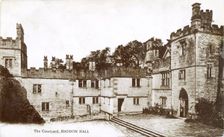 Courtyard of Haddon Hall, near Bakewell, Derbyshire, c1918. Creator: Unknown