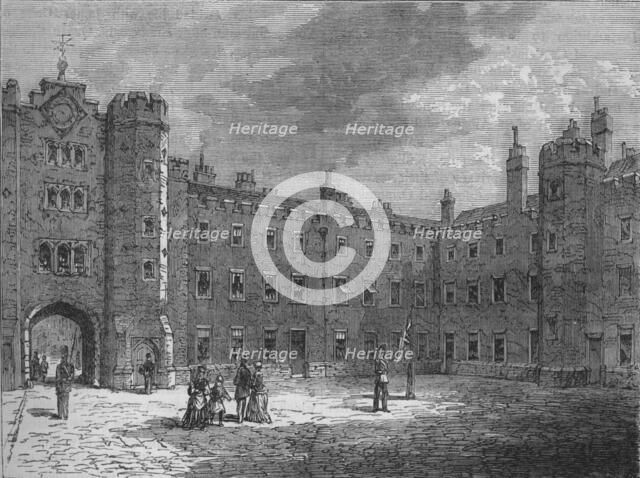 Courtyard of St James's Palace, Westminster, London, c1875 (1878). Creator: Unknown.