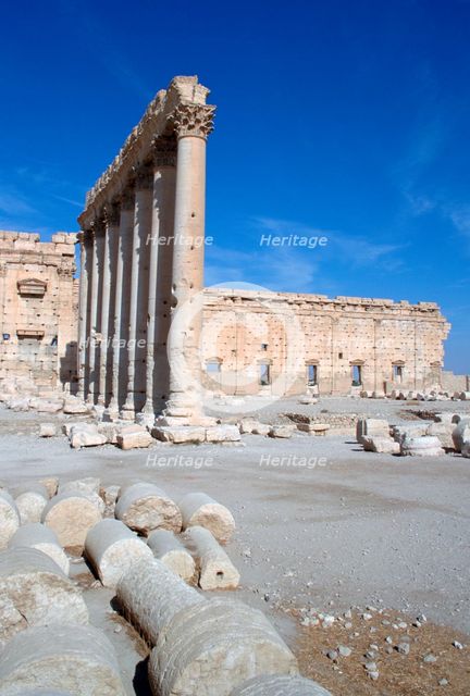 Courtyard of the Temple of Bel, Palmyra, Syria.  Creator: Vivienne Sharp.