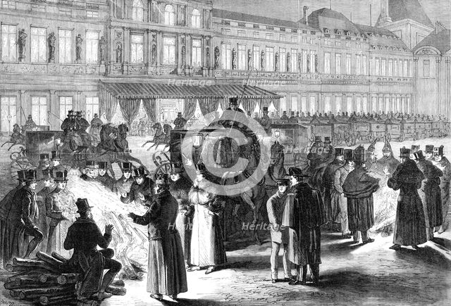 Courtyard of the Tuileries on the night of a State Ball, 1870. Creator: Unknown.
