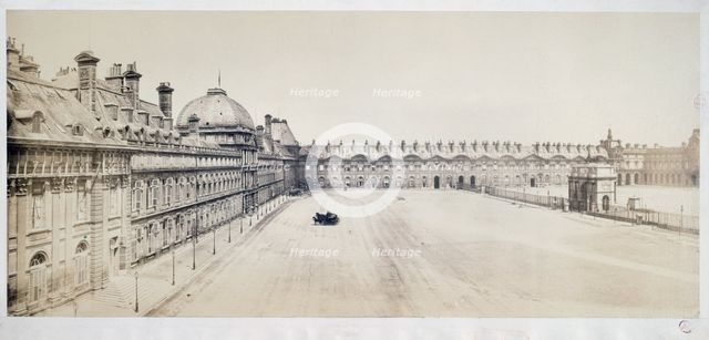 Courtyard of the Tuileries Palace, 1st arrondissement, Paris, 1868. Creator: Frederic Martens.