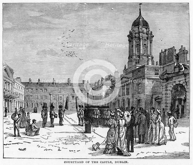 Courtyard of the Castle, Dublin, 19th century. Artist: Unknown