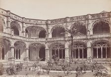 Courtyard of the Cloister of Saint Jerome, Belem, Portugal, between 1875 and 1892. Creator: Juan Laurent