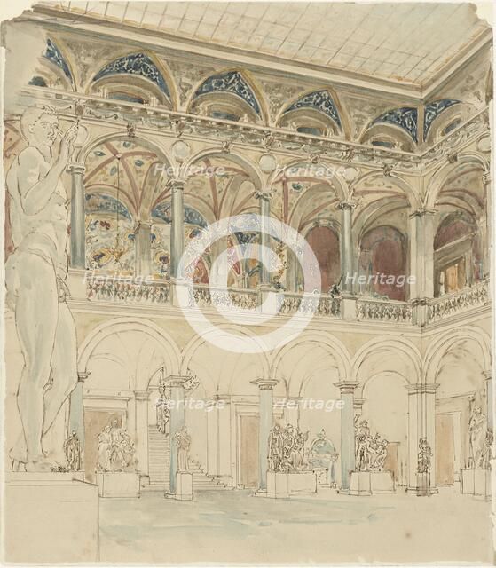 Courtyard of the Ecole des Beaux-Arts in Paris, 1872-1904. Creator: Wilhelm Cornelis Bauer.