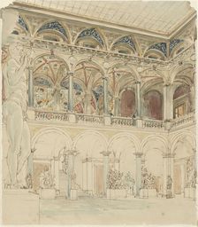 Courtyard of the Ecole des Beaux-Arts in Paris, 1872-1904. Creator: Wilhelm Cornelis Bauer