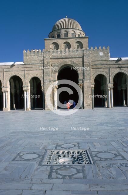 Courtyard of the Great Mosque in Kairoun, 7th century. Artist: Unknown