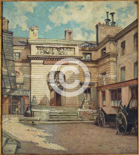 Courtyard of the Hotel Gouthiere, rue Pierre-Bullet, 1908. Creator: Henri Dabadie.