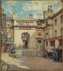 Courtyard of the Hotel Gouthiere, rue Pierre-Bullet, 1908. Creator: Henri Dabadie