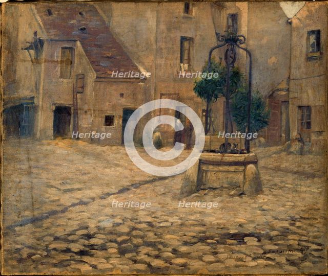Courtyard of the Hotel Saint-Adrien, 264, rue Saint-Jacques, c1902. Creator: Fernand Maillaud.