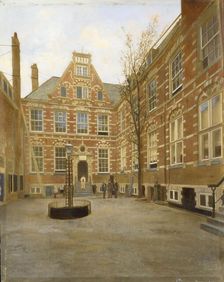 Courtyard of the Oost-Indisch Huis in Amsterdam, 1870-1880. Creator: Anon