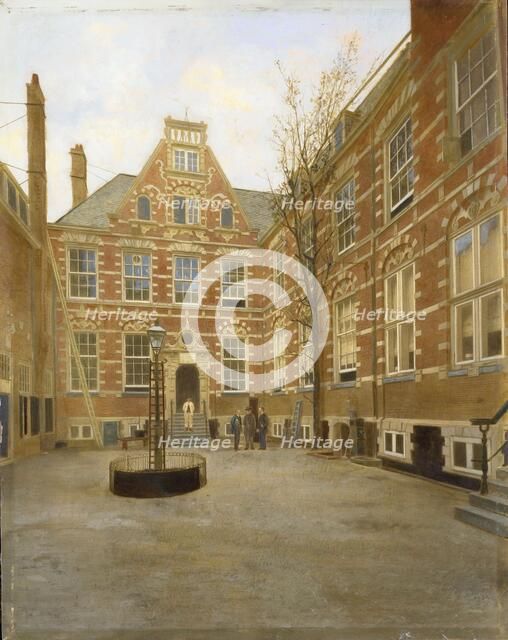 Courtyard of the Oost-Indisch Huis in Amsterdam, 1870-1880. Creator: Anon.