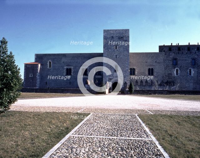 Courtyard of the Palace of the Kings of Majorca in Perpignan.