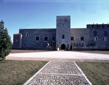 Courtyard of the Palace of the Kings of Majorca in Perpignan