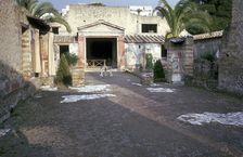 Courtyard at the Roman Villa, the House of the Stags, Herculaneum, Italy