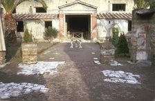 Courtyard at the Roman Villa, the House of the Stags, Herculaneum, Italy