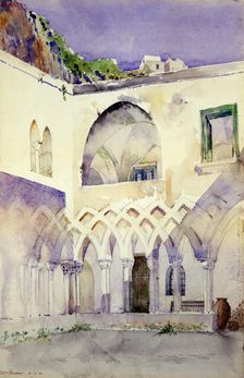 Courtyard, Capucine Monastery, Amalfi, 1898. Creator: Cass Gilbert