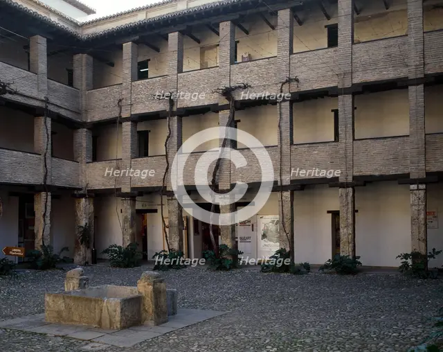 Courtyard, Corral del Carbon, Granada, Andalusia, Spain (2002). Creator: LTL.