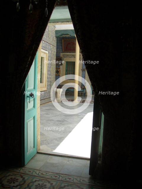 Courtyard, Dar Essid Museum, Sousse, Tunisia, 2009.  Creator: Amanda Waite.