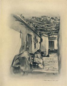 Courtyard in Seville 1903. Creator: Mortimer L Menpes