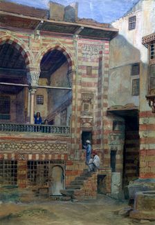 Courtyard in the House of Sheikh Sadat, Cairo 1873. Artist: Frank Dillon